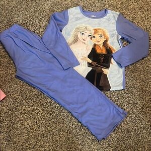 Disney Frozen Pajama Set - Purple and White